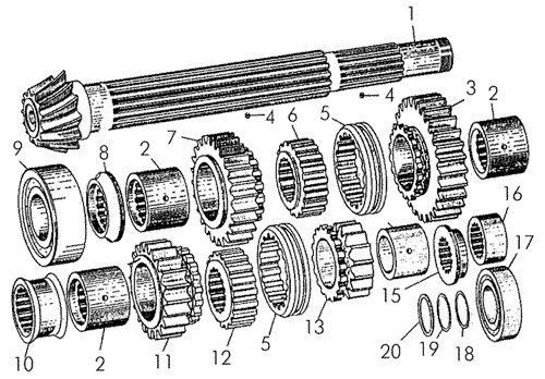 Вал нижний Т-170